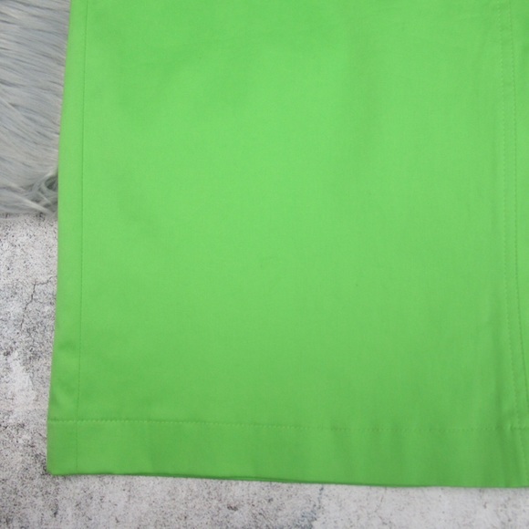 ESCADA Neon Green Straight Pencil Skirt Lac-Up Pockets Women’s Size 40 US M - Picture 7 of 14